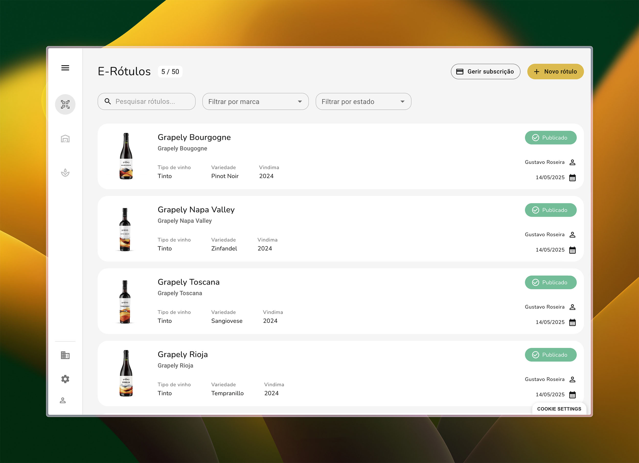 grapely dashboard